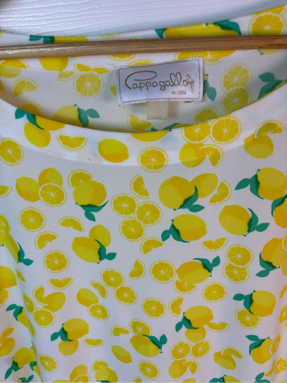 Kensie Yellow Lemon-Pattern Ruffle Sleeve Blouse - Picture 6 of 11